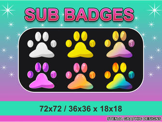 Dog Paw Badges